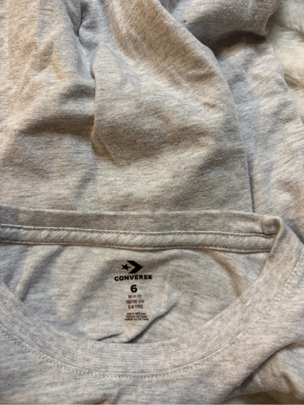 Converse Girls' Gray Tee with All Star Logo